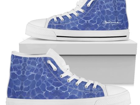 Blue Pool High Top Sneakers For Cheap