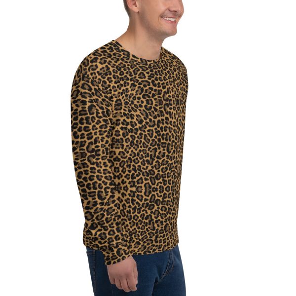 Recycled Unisex Sweatshirt - Leopard - Men Cheap