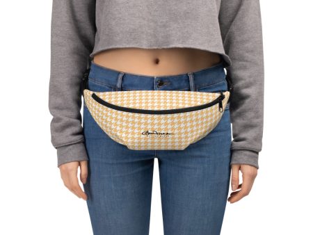 Banana Houndstooth Fanny Pack For Cheap