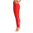 Breath of Fire Orange Yoga Leggings For Sale