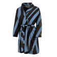 Blue Zebra Bath Robe - Men Hot on Sale