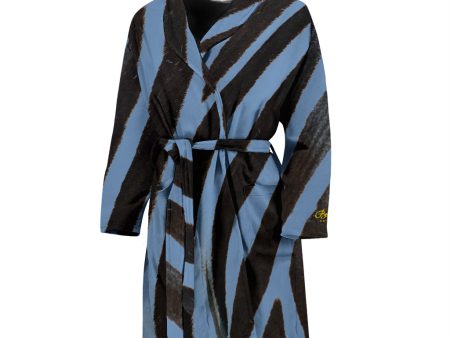 Blue Zebra Bath Robe - Men Hot on Sale