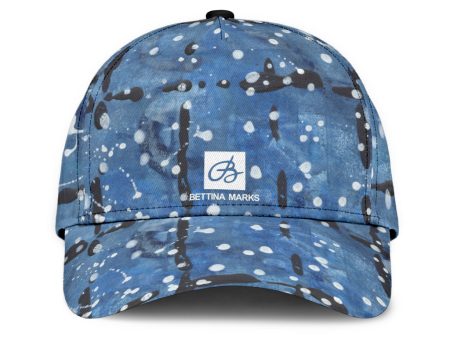 Blu&White Dotted Plaid Cap Online Sale