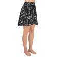 B&W Squiggles Skater Skirt Fashion