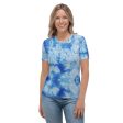 Blue Tie Dye Women s T-shirt Sale