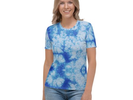 Blue Tie Dye Women s T-shirt Sale