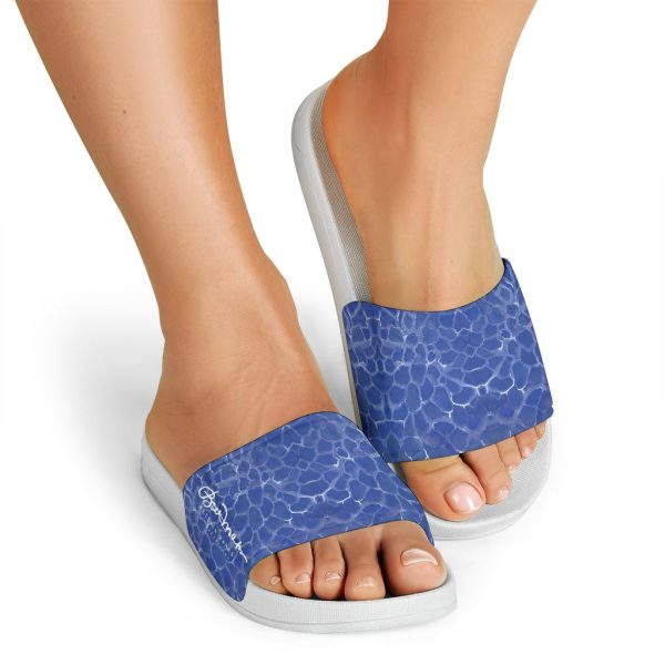 Blue Pool Slide Sandal Cheap