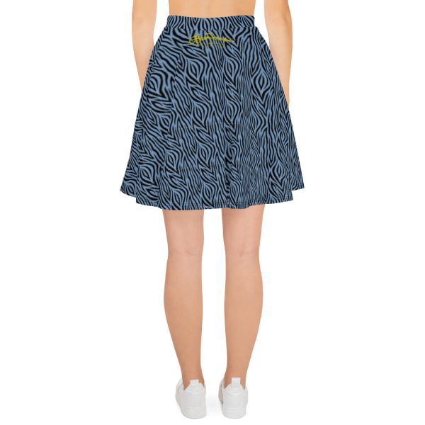 Blue Zebra Skater Skirt Cheap