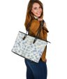 Blu&White Watercolor Floral Large Tote Bag For Discount