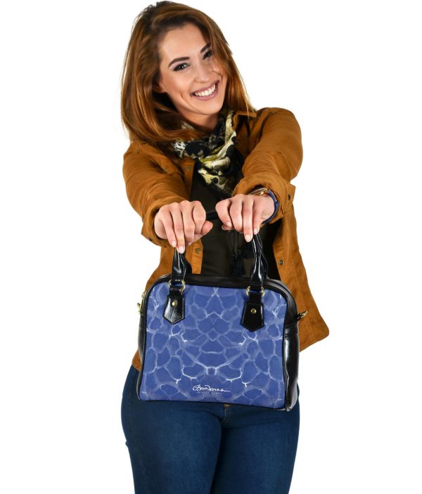 Blue Pool Hand Bag w Shoulder Strap Fashion