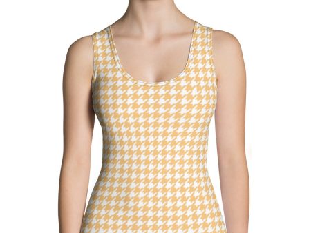 Banana Houndstooth Tank Top Cheap