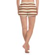 Women s Red White Stripe Athletic Shorts Hot on Sale