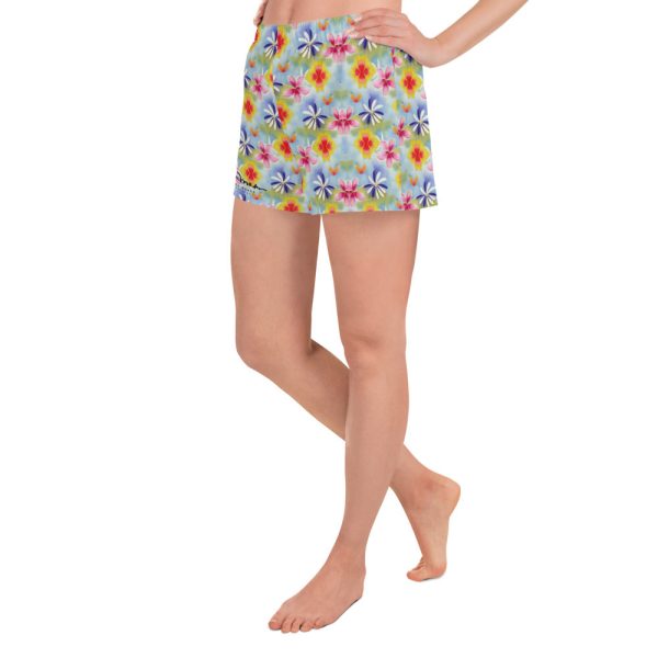 Women s Sunrise Floral Athletic Shorts Cheap