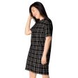 Black Tight Plaid T-shirt dress Supply