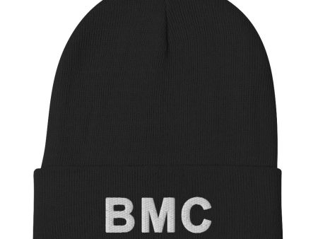 Black Bettina Marks Collections LOGO Embroidered Beanie Online Hot Sale