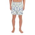 Blu&White Watercolor Floral Mens Shorts Discount