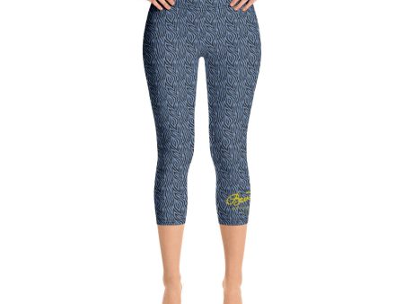 Blue Zebra Capri Leggings Online Hot Sale