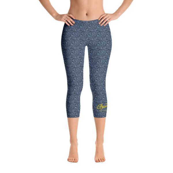 Blue Zebra Capri Leggings Online Hot Sale