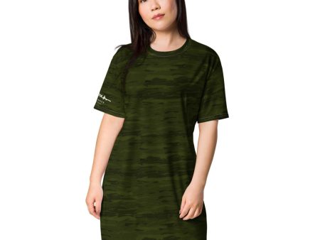 Army Camouflage Lava T-shirt dress For Discount