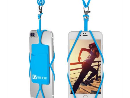 Gear Beast Universal Smart Phone Lanyard With Id Card Slot - Light Blue Fashion