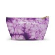 Purple Tie Dye Accessory Pouch w T-bottom Supply