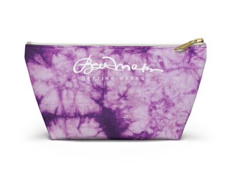 Purple Tie Dye Accessory Pouch w T-bottom Supply