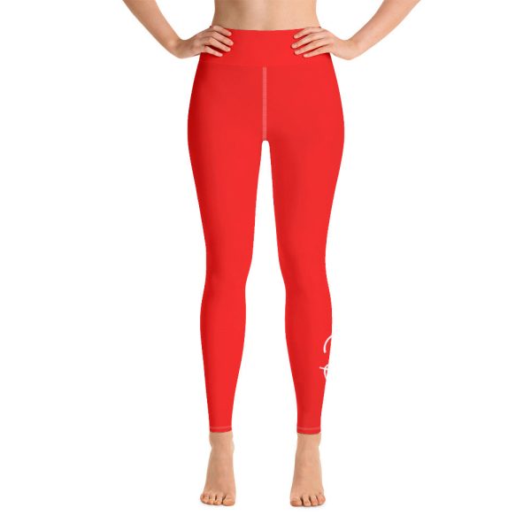 Breath of Fire Orange Yoga Leggings For Sale