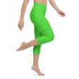 Bright Green Yoga Capri Leggings on Sale