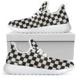 B&W Checkerboard Mesh Knit Sneakers Online