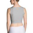 Cool Grey Fitted Crop Top Cheap