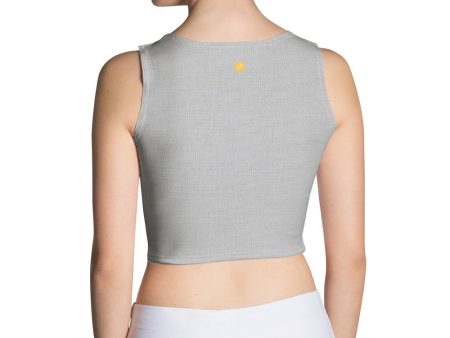 Cool Grey Fitted Crop Top Cheap