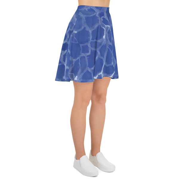 Blue Pool Skater Skirt Fashion