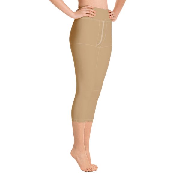 Camel Yoga Capri Leggings For Discount