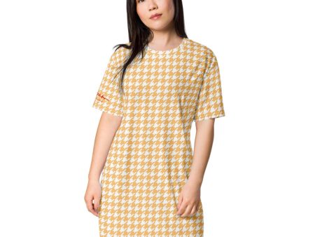 Banana Houndstooth T-shirt dress Cheap