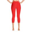 Breath of Fire Orange Yoga Capri Leggings on Sale