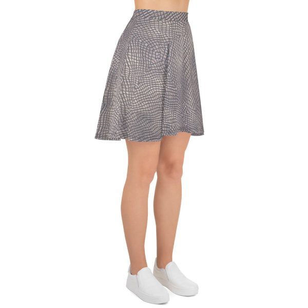 Croc Print Skater Skirt on Sale