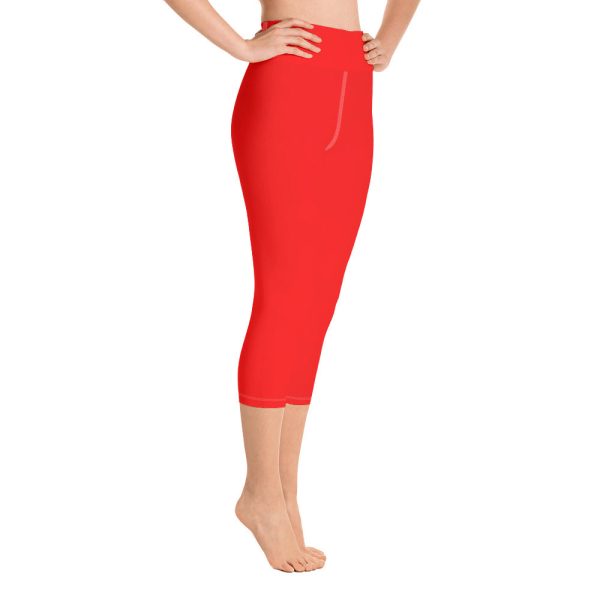 Breath of Fire Orange Yoga Capri Leggings on Sale