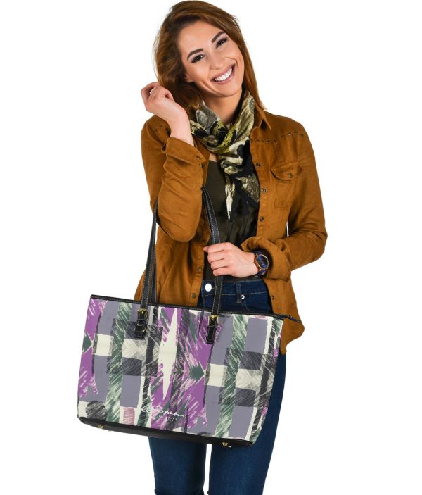 Abstract Collage Large Tote Bag Fashion