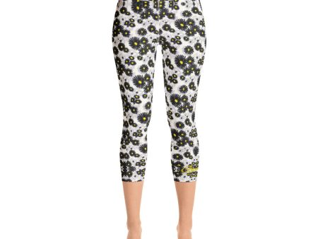 Daisy Yoga Capri Leggings For Discount