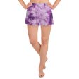 Women s Purple Tie Dye Athletic Shorts For Discount