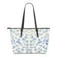 Blu&White Watercolor Floral Small Tote Bag Sale