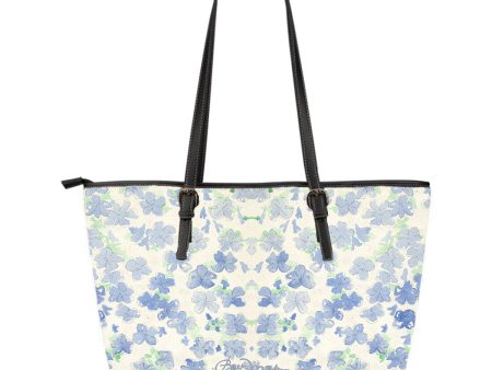 Blu&White Watercolor Floral Small Tote Bag Sale