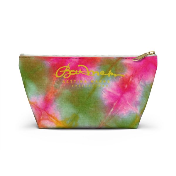 Green Pink Tie Dye Accessory Pouch w T-bottom Online