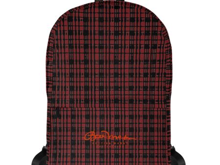 Black Red Tight Plaid Backpack For Discount