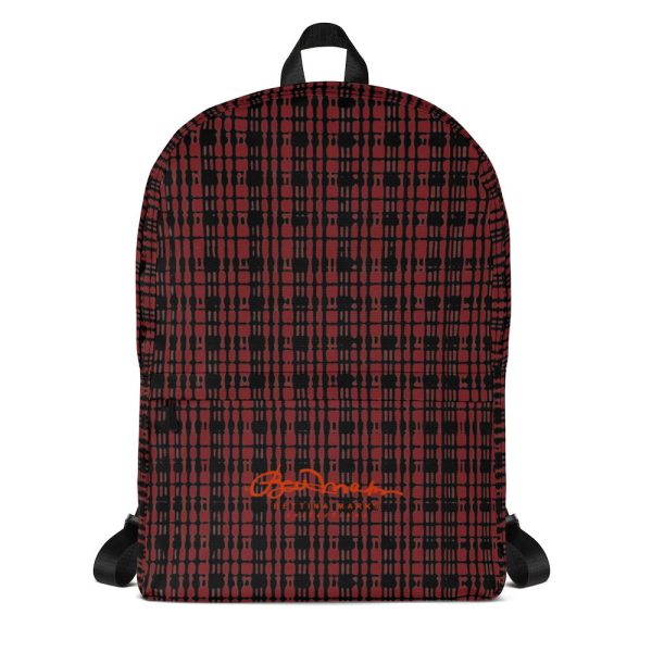 Black Red Tight Plaid Backpack For Discount