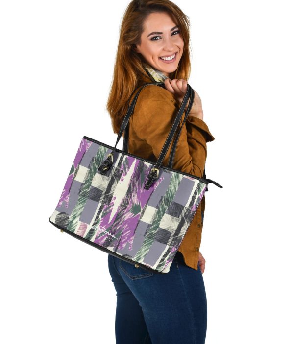 Abstract Collage Large Tote Bag Fashion