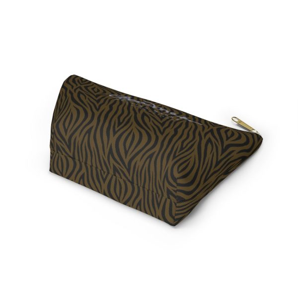 Olive Zebra Accessory Pouch w T-bottom Online Sale