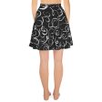 B&W Squiggles Skater Skirt Fashion