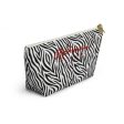 Zebra Accessory Pouch w T-bottom on Sale