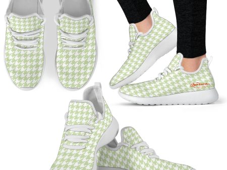 Butterfly Houndstooth Mesh Knit Sneakers on Sale